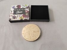 Gucci PARFUMS mirror Compact Miroir with box gold flower relief Gucci plant