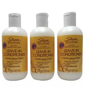 Shea Solutions Leave In Conditioner Made w/ Organic Shea Butter 8 oz (3 Pack) - Picture 1 of 2
