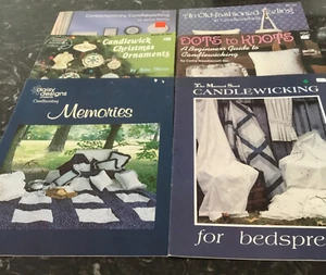 Lot of 6 Candlewicking Pattern Books Leaflets - Picture 1 of 2