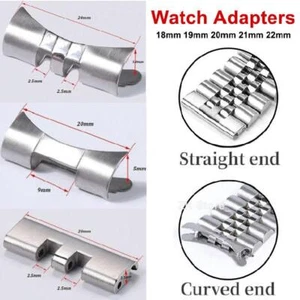 2pcs New Watch Bracelet Curved End Links for Seiko Skx009 Skx007 Jubilee Oyster - Picture 1 of 15