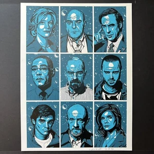 Chris Morkaut Breaking Bad Blue Bubbles Personaggio Collage Stampa Esclusiva 12/50 - Foto 1 di 13