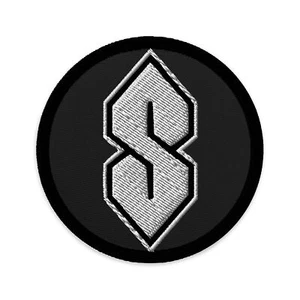 Cool S, Graffiti S, Middle School S Embroidered Patch White Iron On Applique - Picture 1 of 1