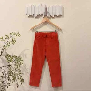 Jacadi Corduroy Warm Cotton Casual Griffon Pants in Maple Orange NWT Size 8Y - Picture 1 of 10