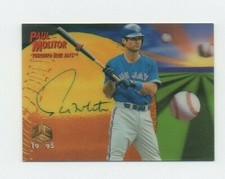 Paul Molitor 1995 Pinnacle Sportflix autographed auto signed card Blue Jays