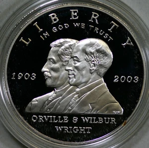 2003 First Flight Centennial Proof 90% Silver Dollar US Mint Coin Box and COA - Picture 1 of 3