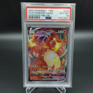 PSA 10 GEMAS COMO NUEVAS POKEMON DARK ABLAZE CHARIZARD VMAX ULTRA RARO 2020 #020 - Imagen 1 de 2