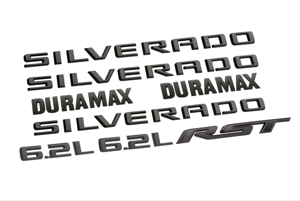 Chevrolet Silverado 1500 RST Next Gen 2019-2025 emblemas negro GM OEM NUEVO 86539782 Foto 1 de 1