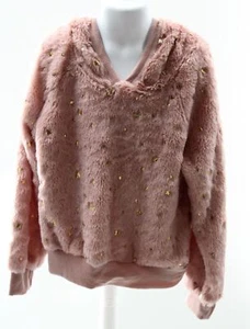 Little Girls Hoodie RMLA Little Girls Faux Fur Hoodie Size 10 Light Pink - Picture 1 of 3