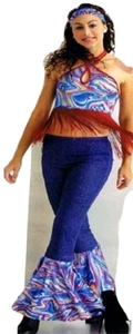Jive Talkin Erwachsene kleines Tanzkostüm Hippi Trikot Glocke & Unterteil - Bild 1 von 7