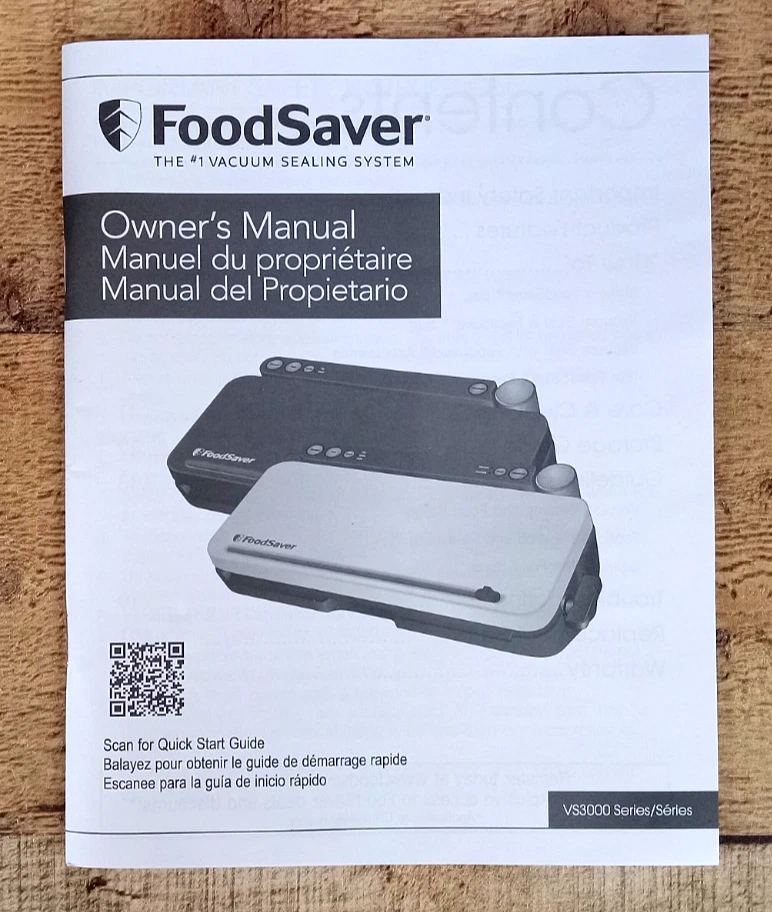 Замена Food Saver владельца руководство только книга - VS3000 серии - Изображение 1 из 2