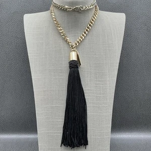 Marc Jacobs Decadence Halskette goldfarben Kette Quaste Anhänger Statement Schmuck - Bild 1 von 9