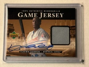2000 Upper Deck Vladimir Guerrero Game Jersey On Card Autograph #H-VG Expos HOF - Bild 1 von 2