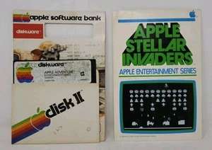Stellar Invaders Apple II plus IIe IIc ll Computer Game Disk Manual Holder 1980 - Picture 1 of 12