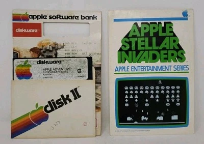 Stellar Invaders Apple II plus IIe IIc ll Computer Game Disk Manual Holder  1980 - Image 1 of 4