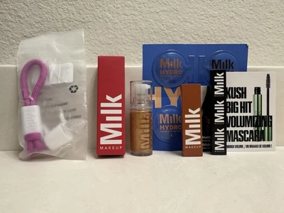 6PC Milk Makeup Hydro Grip Glow Primer Lip Balm Matte Bronzer Volumizing Mascara - Image 1 of 4