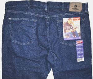 Wrangler Stretch Regular Fit Seat/Thigh Men's Jeans 40x29 NOSWT Dark Blue Denim - Picture 1 of 11