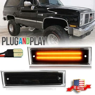 LED Front Side Marker Light For 81-91 Chevy Suburban C10 C20 C30 K10 K20 R10 R20 Foto 1 de 4