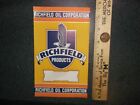 Richfield Oil Corporation gas oil paper sign Richfield Products NOS