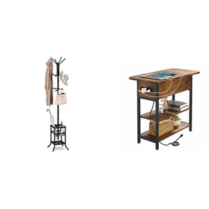 Yoobure Garderobe freistehend & Beistelltisch mit Ladestation - Bild 1 von 9