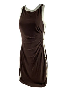Lauren Ralph Lauren Women Dress Sleeveless Brown Midi Size 4 - Picture 1 of 9
