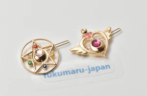 Sailor Moon hair pin set crisis moon compact crystal star compact 2023 - Picture 1 of 16