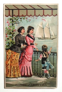 Victorian Trade Card Domestic Sewing Machine Co New York - Picture 1 of 2