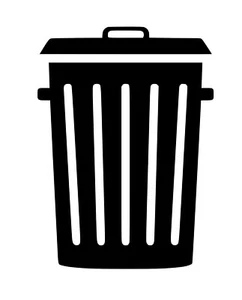 Trash Can Logo Vinyl Sticker Decal Waste Recycle - Choose Size & Color - Picture 1 of 2