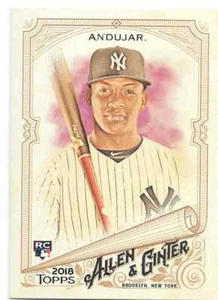 Tarjeta base Allen & Ginter Miguel Andujar RC 2018 - Yankees de Nueva York - #201 - Imagen 1 de 1