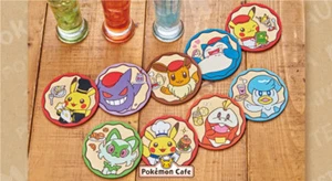 Pokemon Cafe Scharlachrot Violett Gummi Untersetzer - Bild 1 von 11