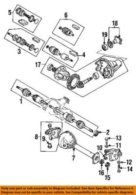 Used Front Axle Assembly Front 4WD fits: 2002 Isuzu RODEO 4.30 ratio 43/10 teeth - Imagem 1 de 2