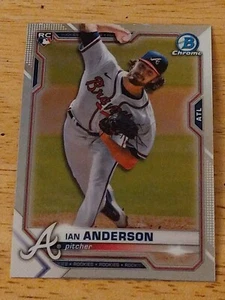 2021 BOWMAN CHROME IAN ANDERSON ROOKIE #76 ATLANTA BRAVES RC - Picture 1 of 2