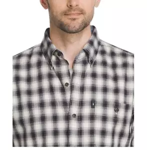 G.H. BASS & CO. Herren XL Knopf Front Shirt schwarz und cremekariert Langarm - Bild 1 von 18