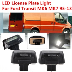 2Pcs LED Rear Number License Plate Light For FORD TRANSIT MK5 MK6 MK7 1985-2014 - Picture 1 of 8