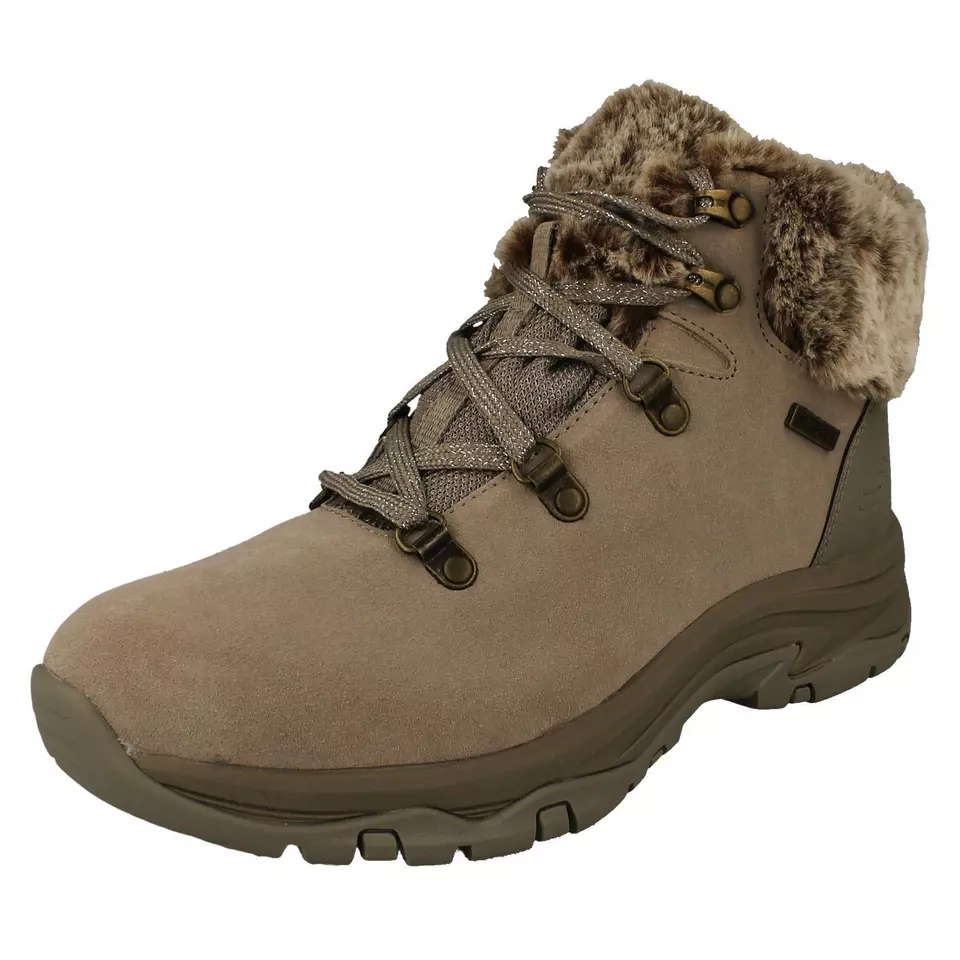 Mujer Skechers Informal Detalle Puño Impermeable Botines Saltos Finest 167178 - Imagen 1 de 1