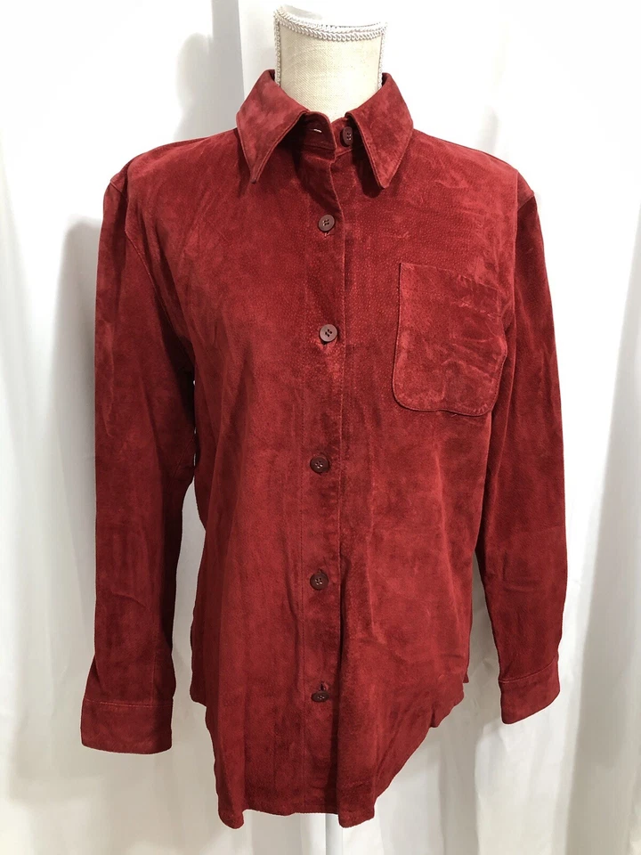 Red Suede Jacket -  Vintage New Frontier Red Suede Jacket - Image 1 of 4