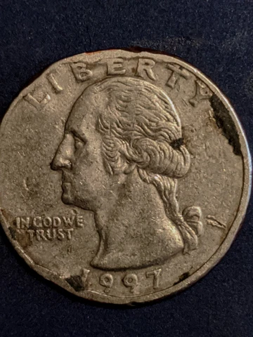 1997 US QUARTER Error Coin Cover