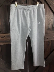 Nike Sweatpants Mens XXL Gray Fleece Active Wide Leg Pants Pockets - Imagen 1 de 5