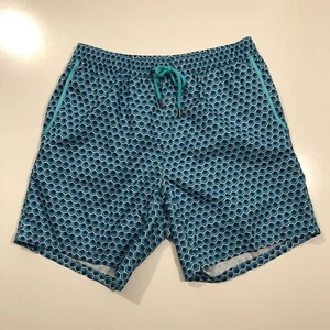 Mr. Swim Blue Geometric Swimming Trunks Swimwear Mens Large - Picture 1 of 11