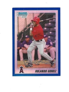 2010 Bowman Chrome Prospects Blue Refractors #BCP56 Rolando Gomez /250  ANGELS - Picture 1 of 2