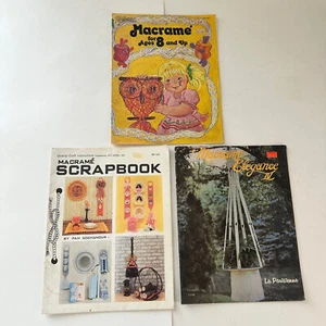 Lot of 3 Macrame Magazines 1970s Macrame for Kids - Picture 1 of 13