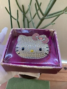 Espejo compacto Hello Kitty LTD Swarovski CRISTAL plata esterlina coleccionable. - Imagen 1 de 10