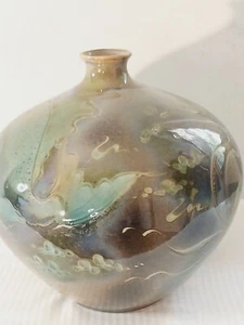 Vu Duc Thang  Globe Vase Koi Fish Signed - Picture 1 of 8