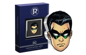 2022 Robin 1oz Silver Proof Coin - Faces of Gotham - DC Comics Batman - NZ Mint - Imagen 1 de 7