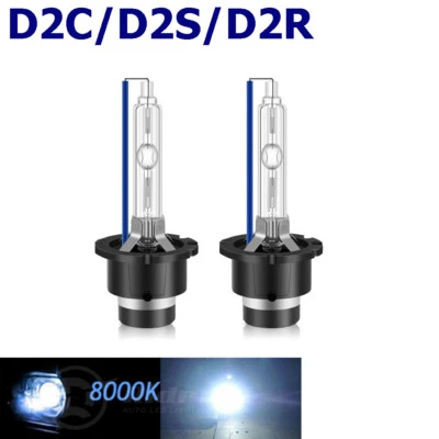 Set of 2 8000K D2S D2R D2C HID Xenon Bulbs Factory Headlight HID Replacement - Image 1 of 4
