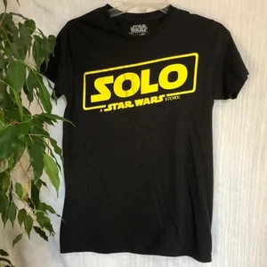 DISNEY STAR WARS blk SZ S crew neck short sleeve t shirt SOLO A STAR WARS STORY - Picture 1 of 8
