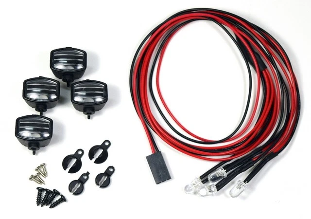 Scheinwerfer mit LED 4 Stück Plug & Play mit JR Stecker 2320052 1:10 Crawler - Bild 1 von 1