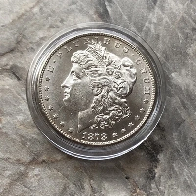 1878-S MORGAN SILVER DOLLAR IN BU PROOF LIKE CONDITION. - Image 1 of 4