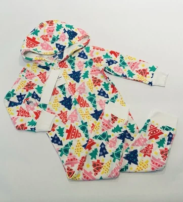 Old Navy девочка Рождество пижамы размер 5 с капюшоном флис лапы 1 ПК уютный пижамы новый - Изображение 1 из 2