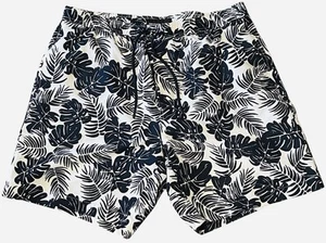 Michael Kors Swim Trunk Shorts Men’s Size XL Blue White Floral Drawstring - Picture 1 of 3