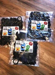 NEW 300 Pack Black Party Balloons & Ribbon 12" Latex Blow Up Birthday Halloween - Picture 1 of 3